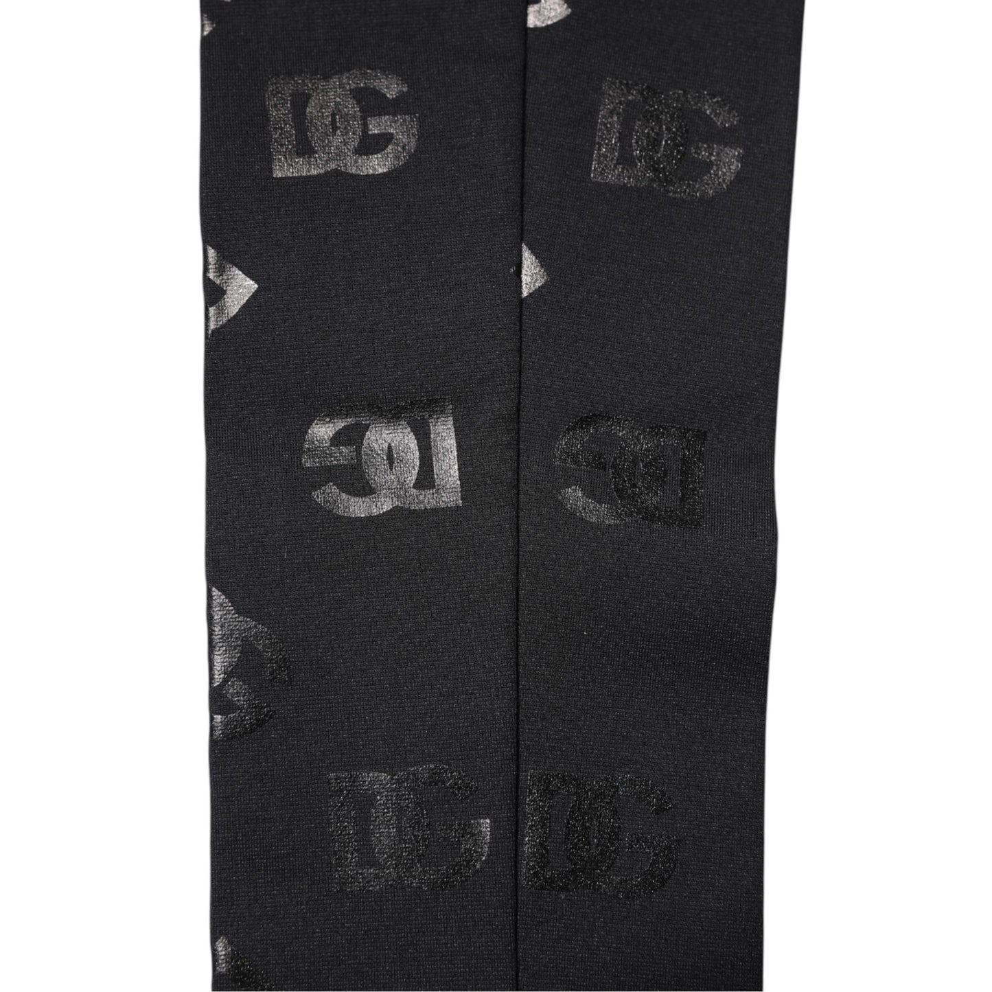 Dolce & Gabbana Black DG Logo Monogram Wool Stretch Arm Sleeves