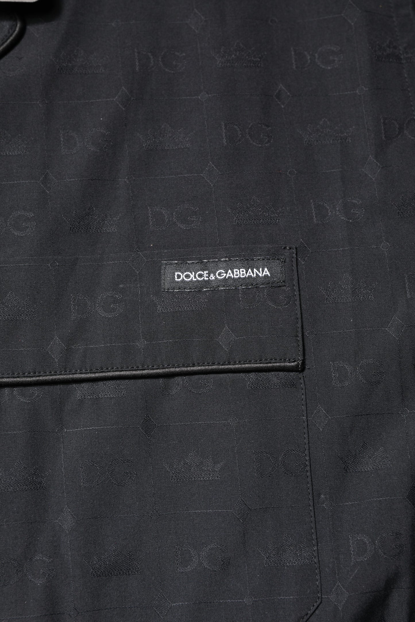 Dolce &amp; Gabbana Herren-Pyjama-Set aus schwarzer Baumwolle, Nachtwäsche