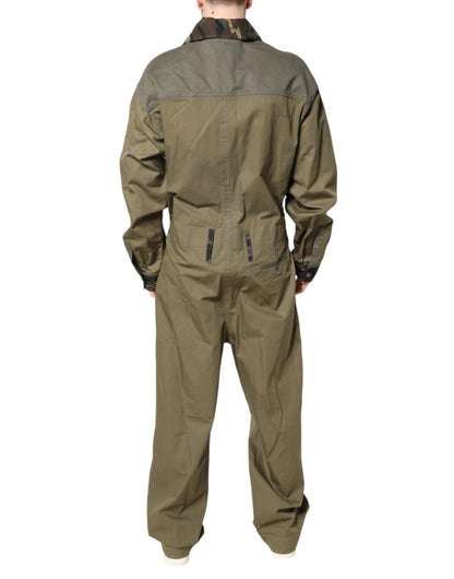 Dolce &amp; Gabbana Braunes Baumwoll-Stretch-Hemdhosen-Freizeitset