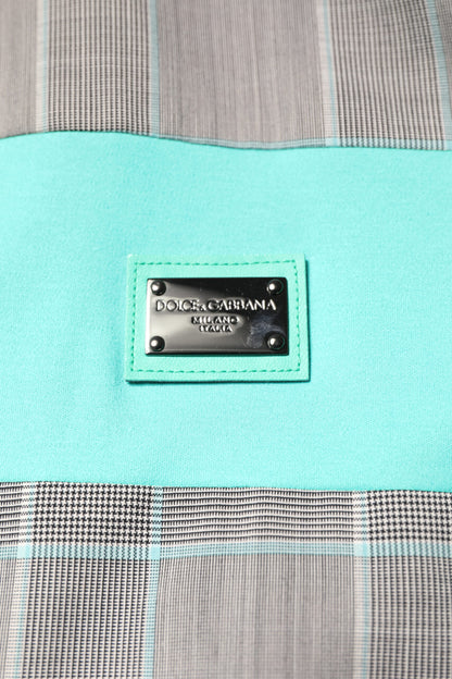 Dolce &amp; Gabbana – Mehrfarbige, karierte Windjacke mit durchgehendem Reißverschluss