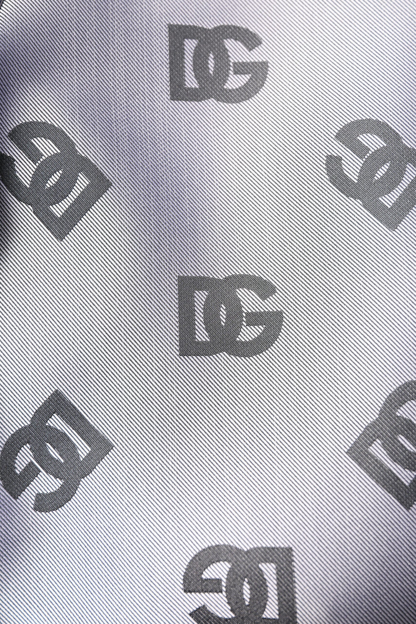 Dolce &amp; Gabbana – Graue Bomberjacke mit durchgehendem Reißverschluss und Logo-Monogramm