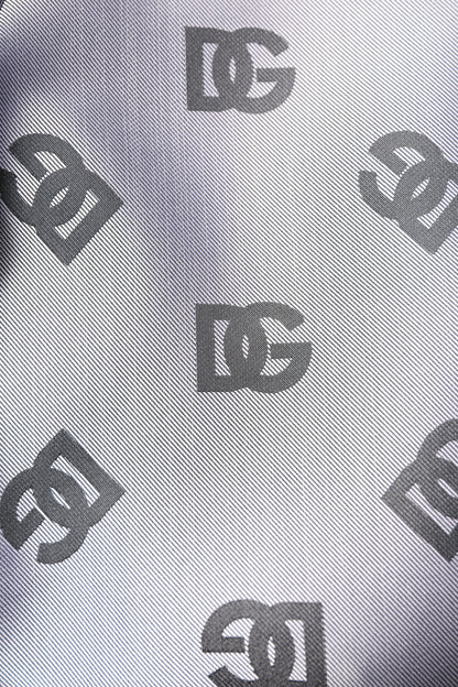 Dolce &amp; Gabbana – Graue Bomberjacke mit durchgehendem Reißverschluss und Logo-Monogramm