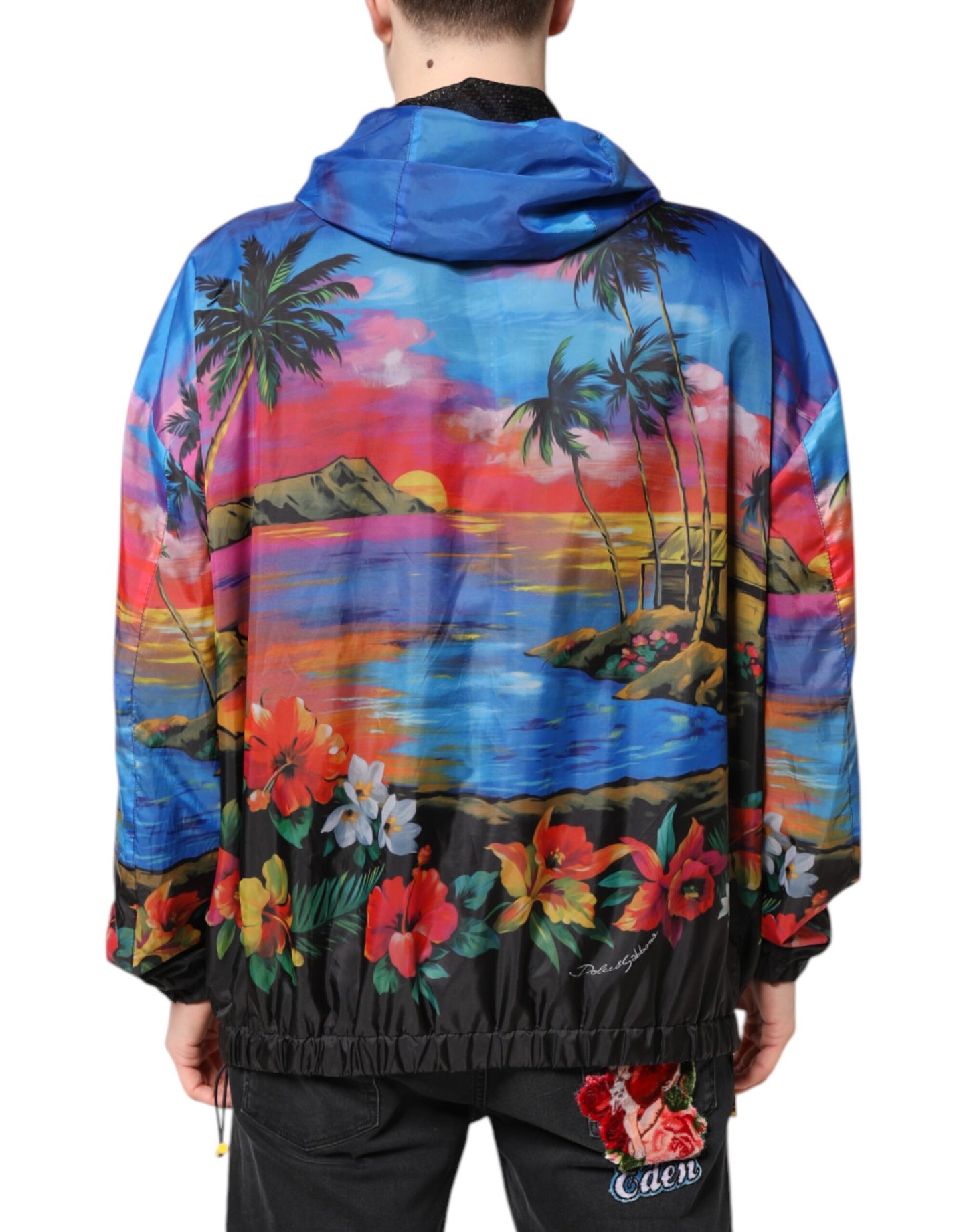 Dolce &amp; Gabbana – Windjacke mit Kapuze und mehrfarbigem Print