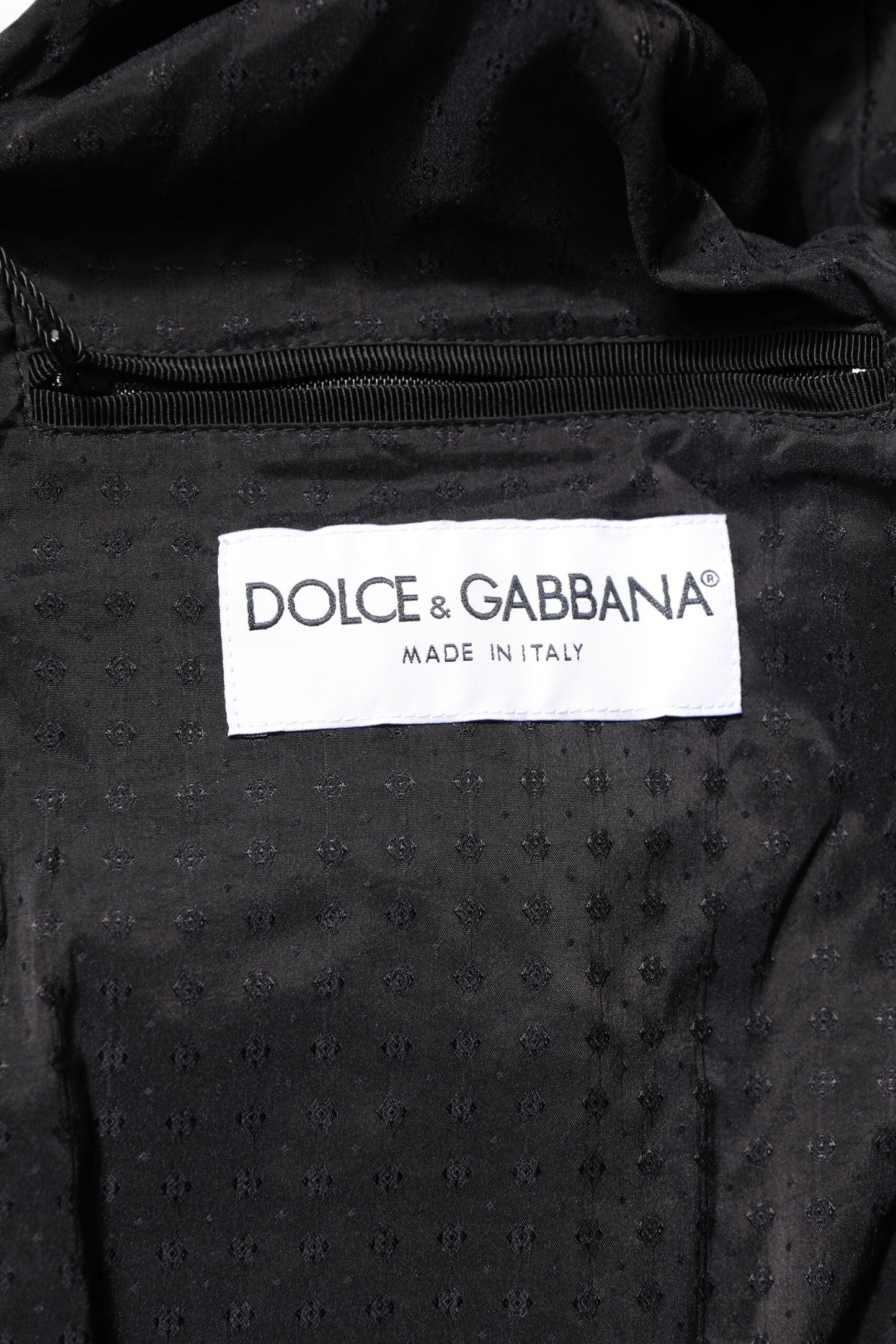 Dolce &amp; Gabbana – Bikerjacke aus schwarzem Lammleder mit durchgehendem Reißverschluss