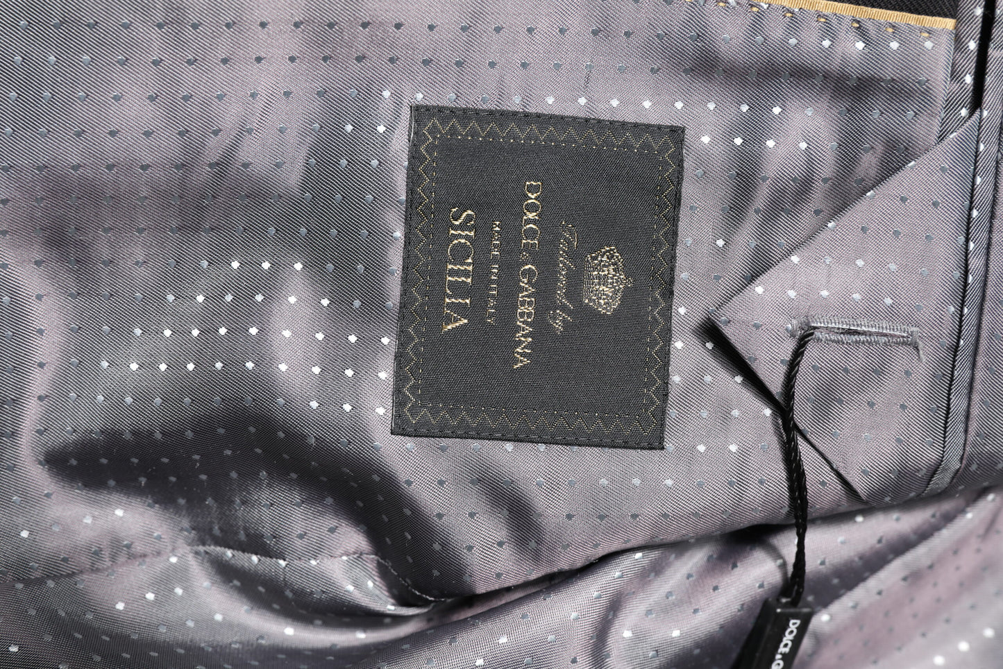 Dolce &amp; Gabbana – Schwarz gestreifter, formeller zweiteiliger Anzug „SICILIA“