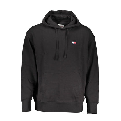 Tommy Hilfiger – Schwarzer Baumwoll-Kapuzenpullover für Herren