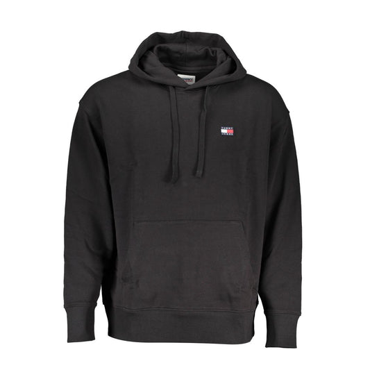 Tommy Hilfiger – Schwarzer Baumwoll-Kapuzenpullover für Herren