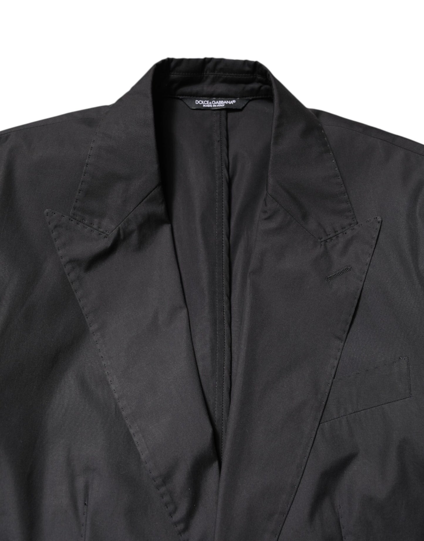 Dolce &amp; Gabbana – Schwarzer, zweiteiliger Anzug „TAORMINA“ aus Baumwolle