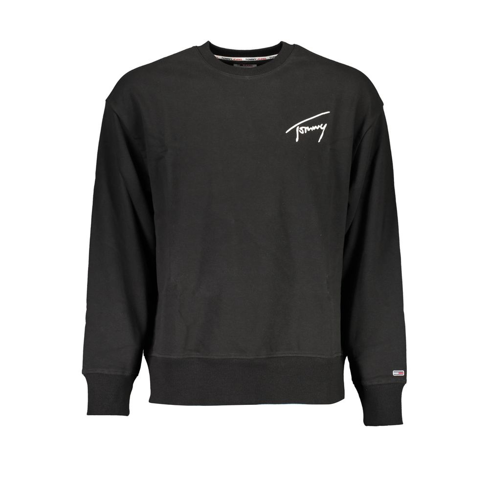 Tommy Hilfiger – Schwarzer Baumwollpullover für Herren