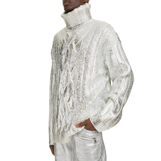 Balmain Brauner Rollkragenpullover aus Wolle für Herren