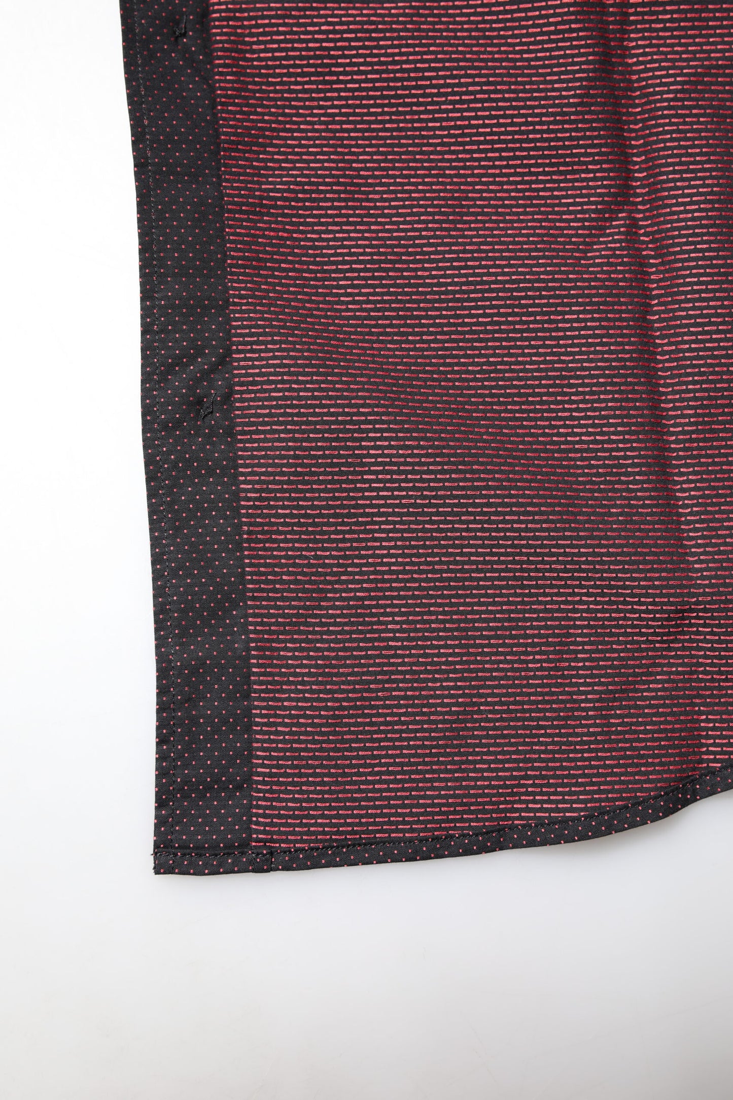 Dolce &amp; Gabbana Kastanienbraunes Jacquard-Baumwoll-GOLD-Herrenhemd