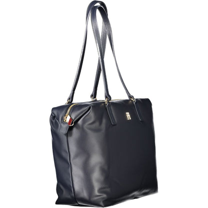 Tommy Hilfiger – Blaue Handtasche aus Polyester für Damen