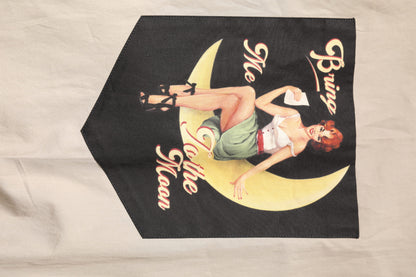 Dolce &amp; Gabbana Beige Pin Up Print MARTINI Herren Freizeithemd