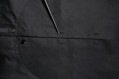 Emporio Armani – Schwarzes, langärmliges formelles Hemd aus Baumwolle
