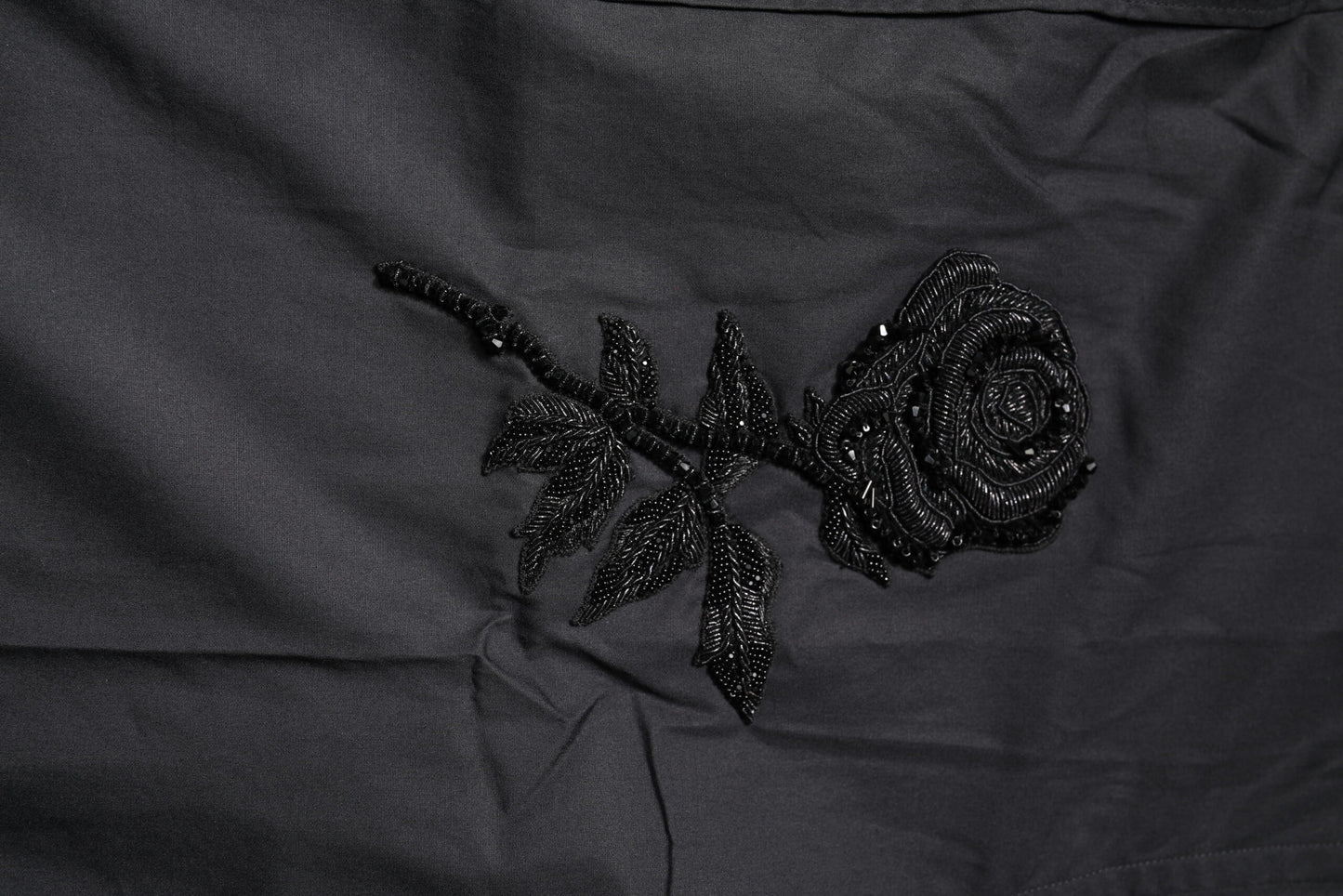 Dolce & Gabbana Black Floral Gold Cotton Dress Formal Shirt