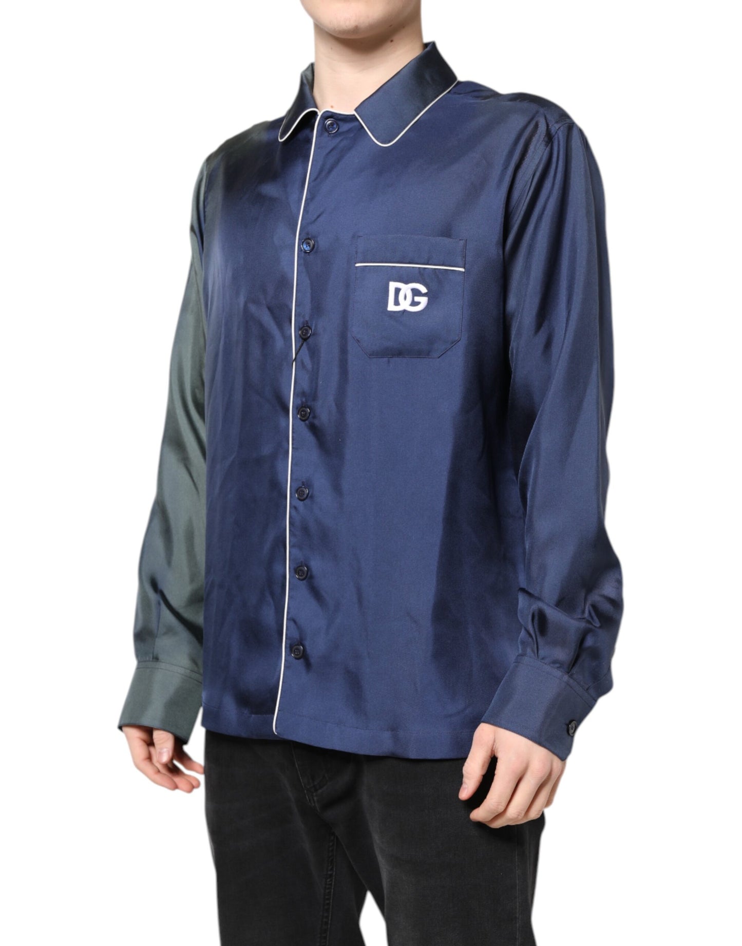 Dolce &amp; Gabbana Mehrfarbiges Lounge-Pyjama-Nachtwäschehemd