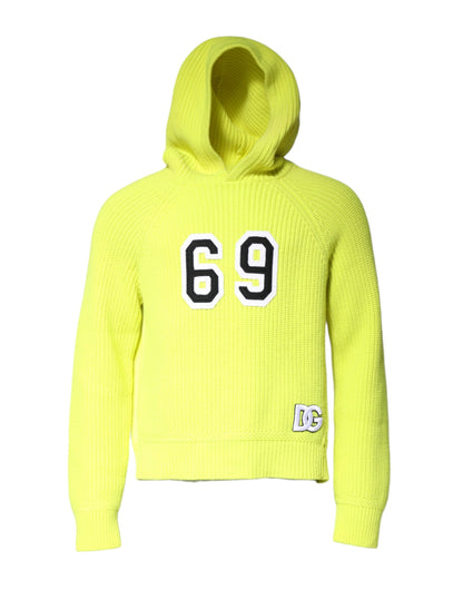Dolce &amp; Gabbana Grüner 69 Strickpullover mit Kapuze für Herren