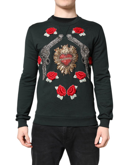 Dolce &amp; Gabbana – Schwarzer Pullover mit Paillettenverzierung