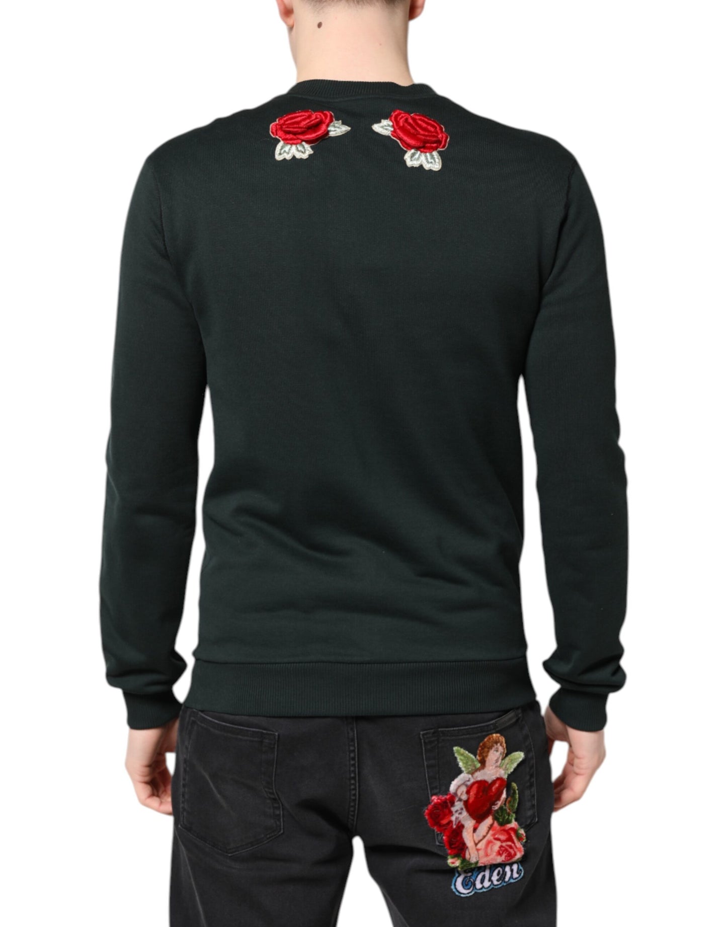 Dolce &amp; Gabbana – Schwarzer Pullover mit Paillettenverzierung