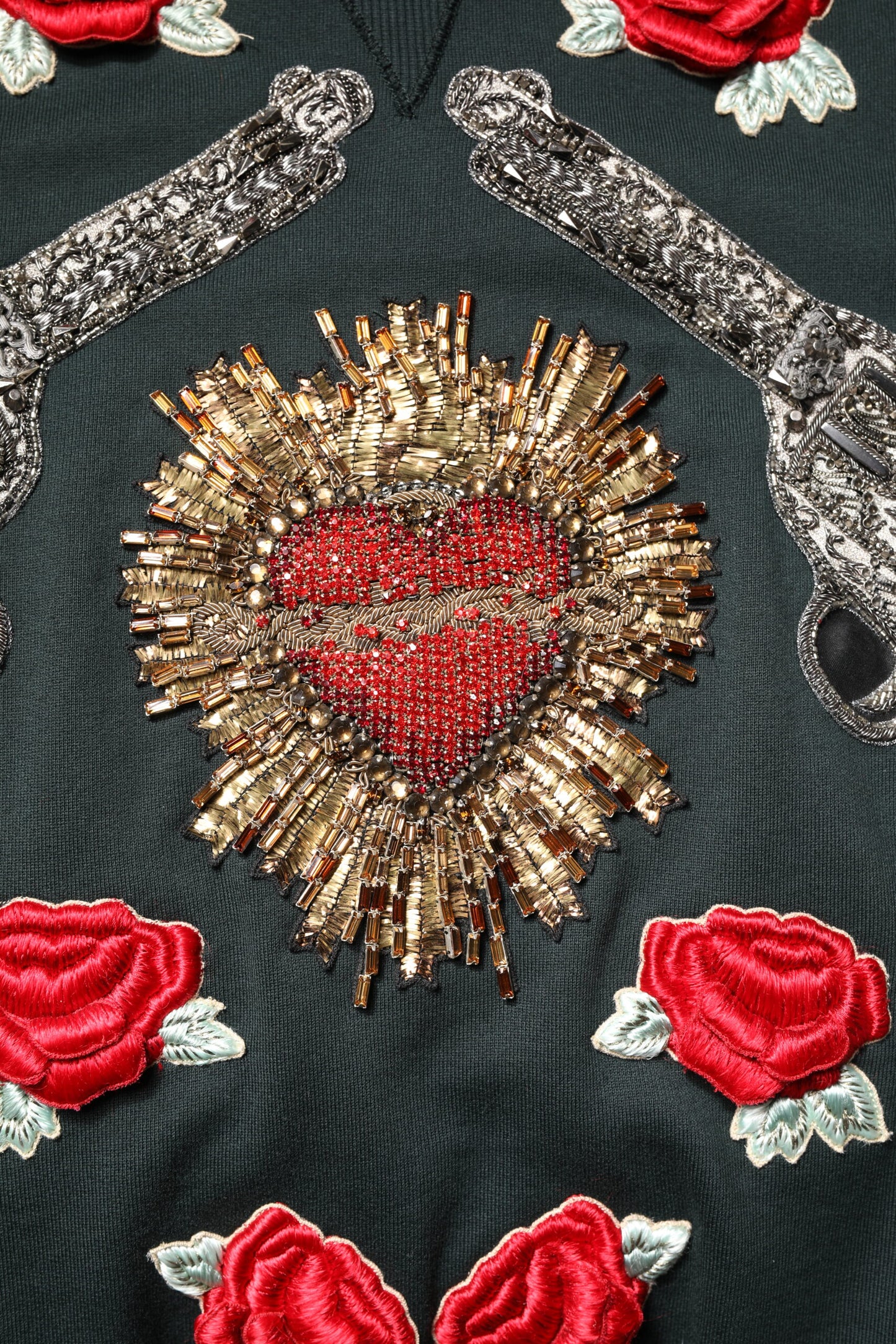 Dolce &amp; Gabbana – Schwarzer Pullover mit Paillettenverzierung