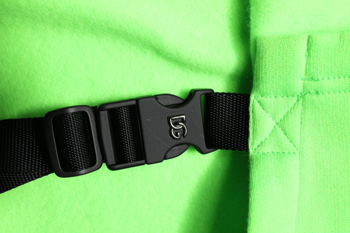 Dolce &amp; Gabbana Grüner Polyester-Sportwestenpullover mit Kapuze