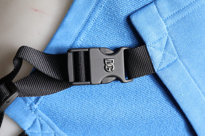 Dolce &amp; Gabbana Blaue Baumwolle Kapuzenjacke Herren Sportswear Weste Pullover