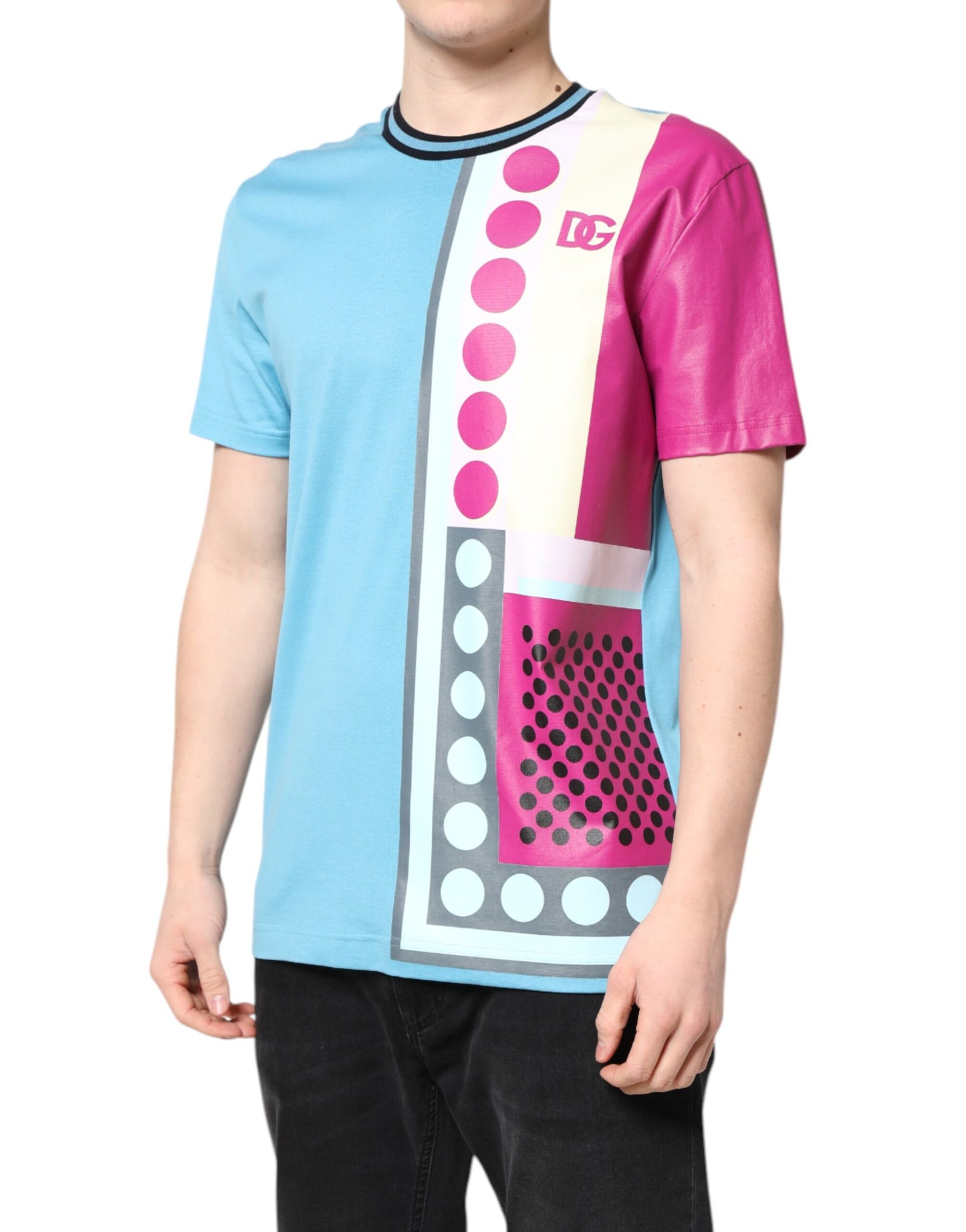 Dolce &amp; Gabbana – Kurzärmliges T-Shirt mit mehrfarbigem Logodruck