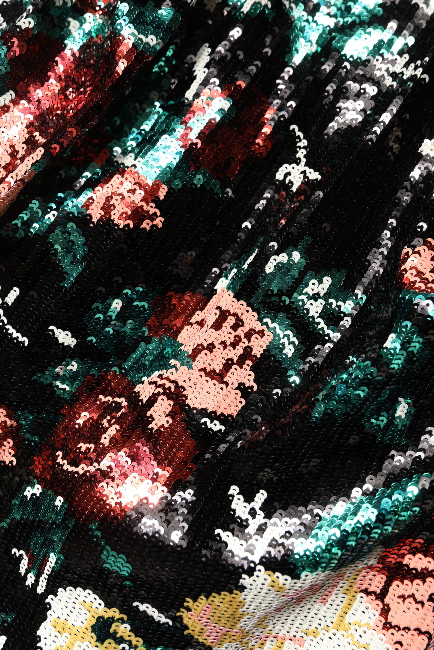 Dolce &amp; Gabbana – Schwarzes, ärmelloses Etuikleid mit Blumenmuster und Pailletten