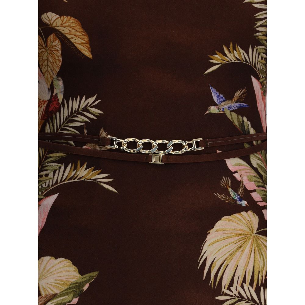 Zimmermann Brauner Polyamid-Badeanzug (einteilig)