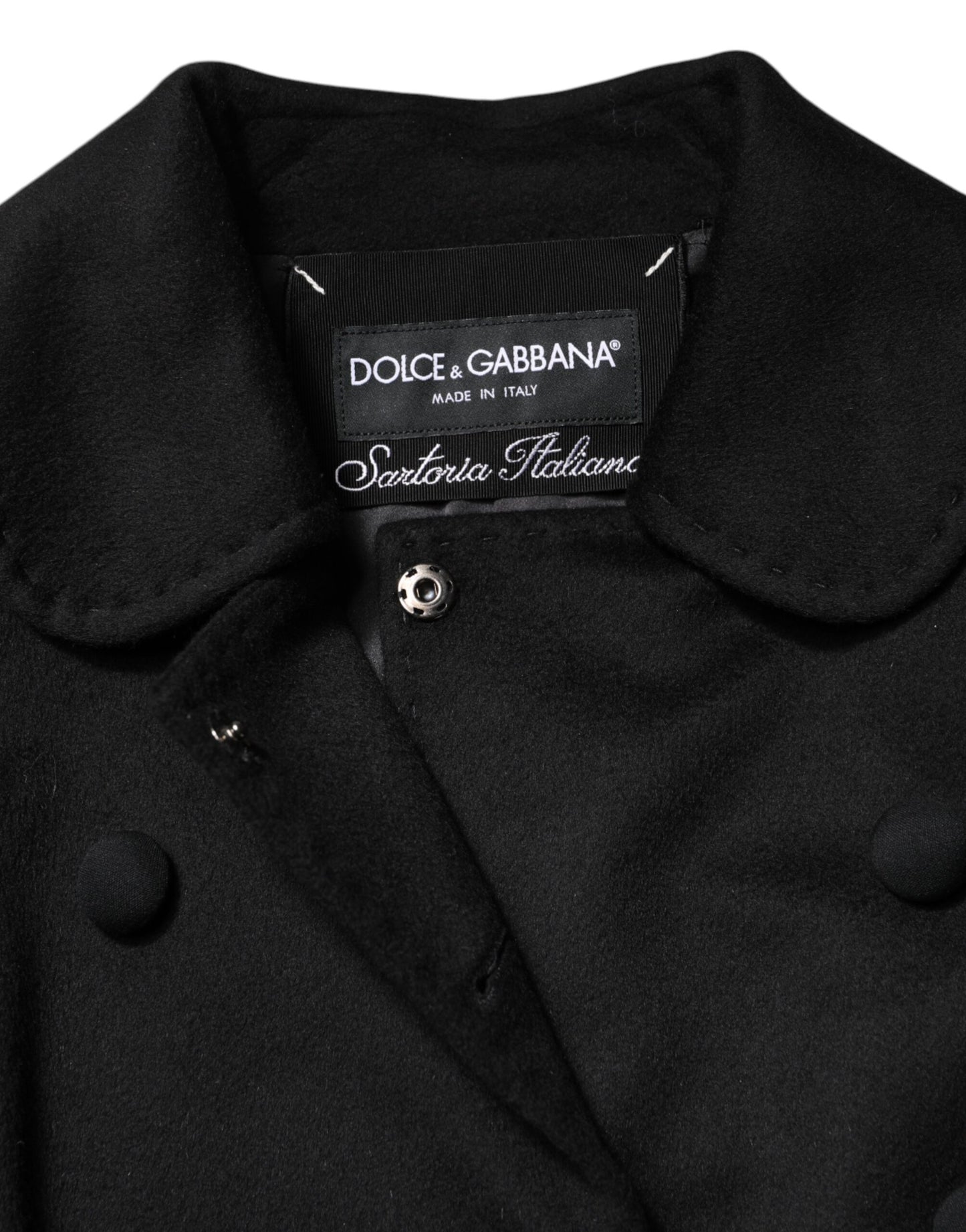 Dolce &amp; Gabbana Sartoria Italiano Blazerjacke aus schwarzer Wolle