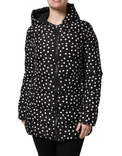 Dolce &amp; Gabbana – Wendbare Pufferjacke mit Kapuze und Reißverschluss in Schwarz