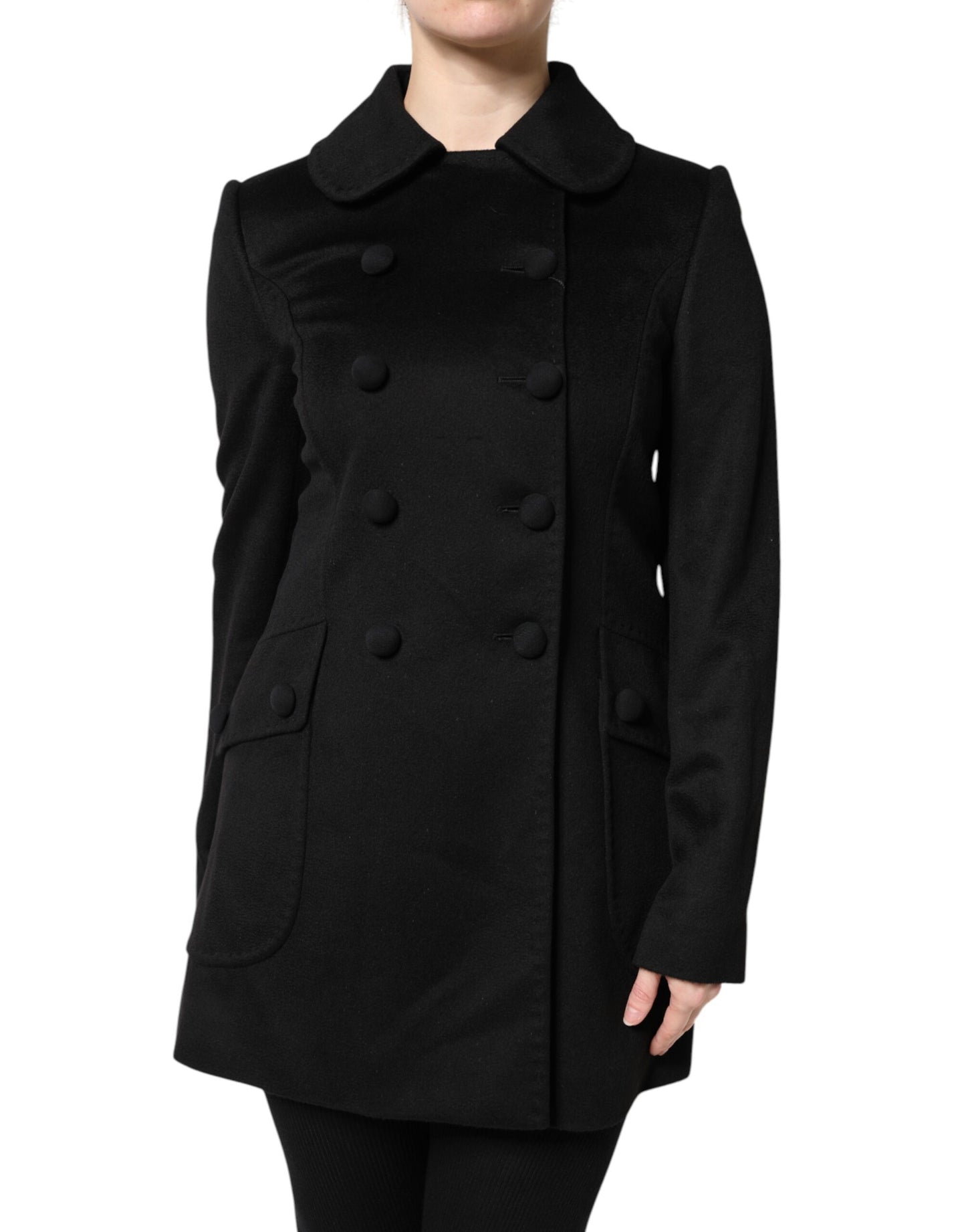 Dolce &amp; Gabbana Sartoria Italiano Blazerjacke aus schwarzer Wolle