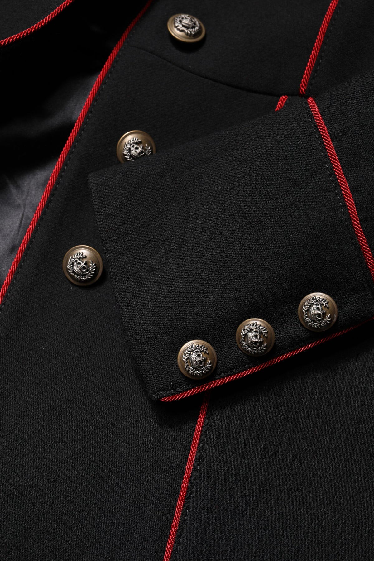 Dolce &amp; Gabbana – Einreihige Trenchcoat-Jacke aus schwarzer Wolle