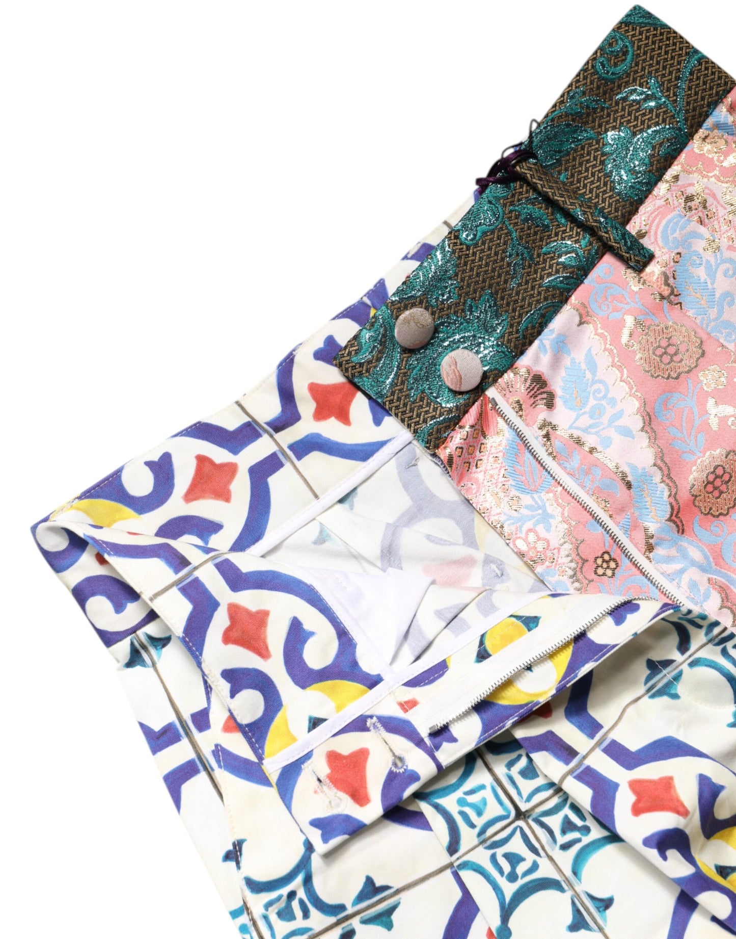 Dolce &amp; Gabbana Mehrfarbige Hotpants-Shorts mit hoher Taille für Damen