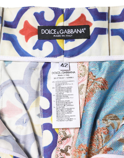 Dolce &amp; Gabbana Mehrfarbige Hotpants-Shorts mit hoher Taille für Damen