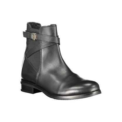 Tommy Hilfiger – Schwarze Lederstiefel für Damen