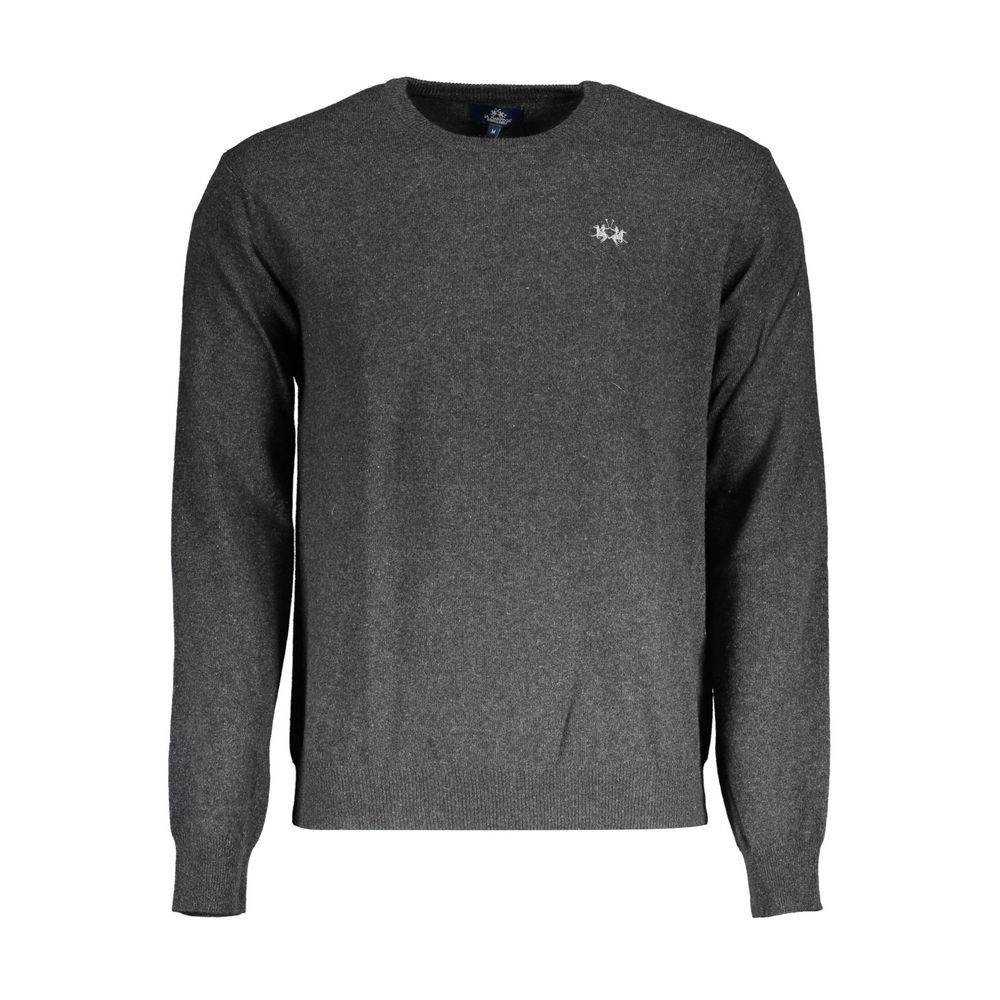 La Martina Brown Wool Men Sweater