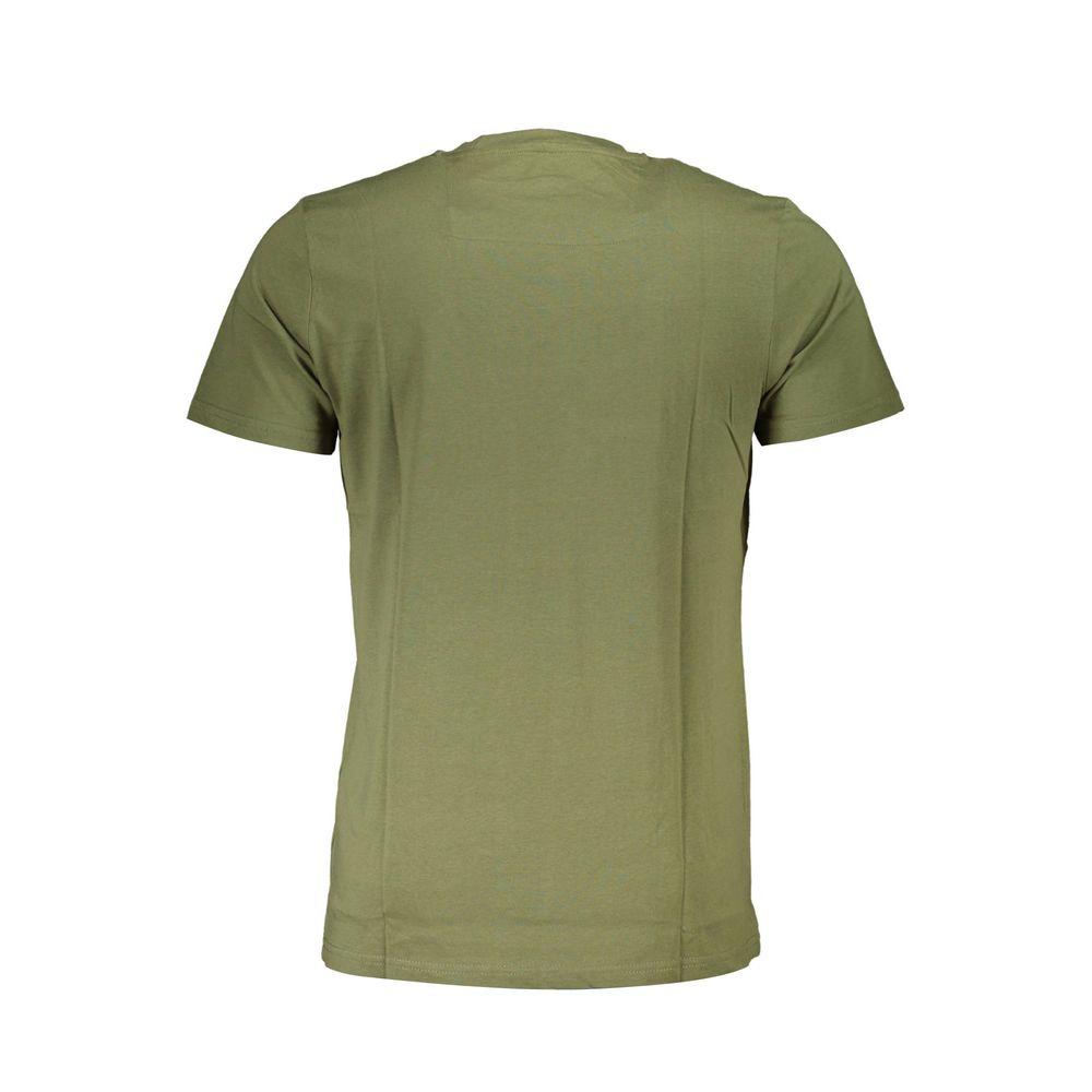 Cavalli Class Grünes Herren-T-Shirt aus Baumwolle