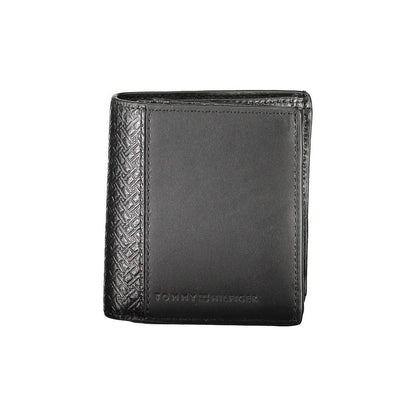 Tommy Hilfiger – Schwarze Lederbrieftasche für Herren