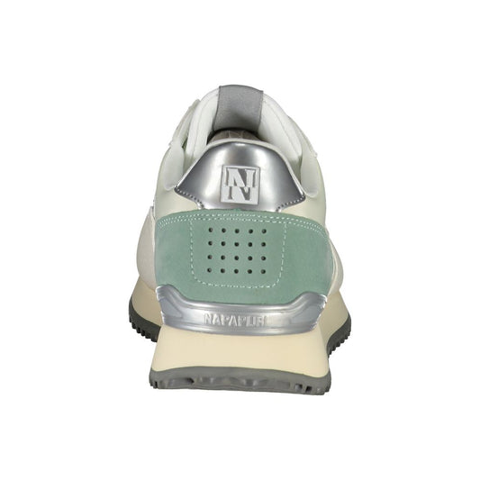 Napapijri – Schicke weiße Sport-Sneaker zum Schnüren mit Kontrastdetails