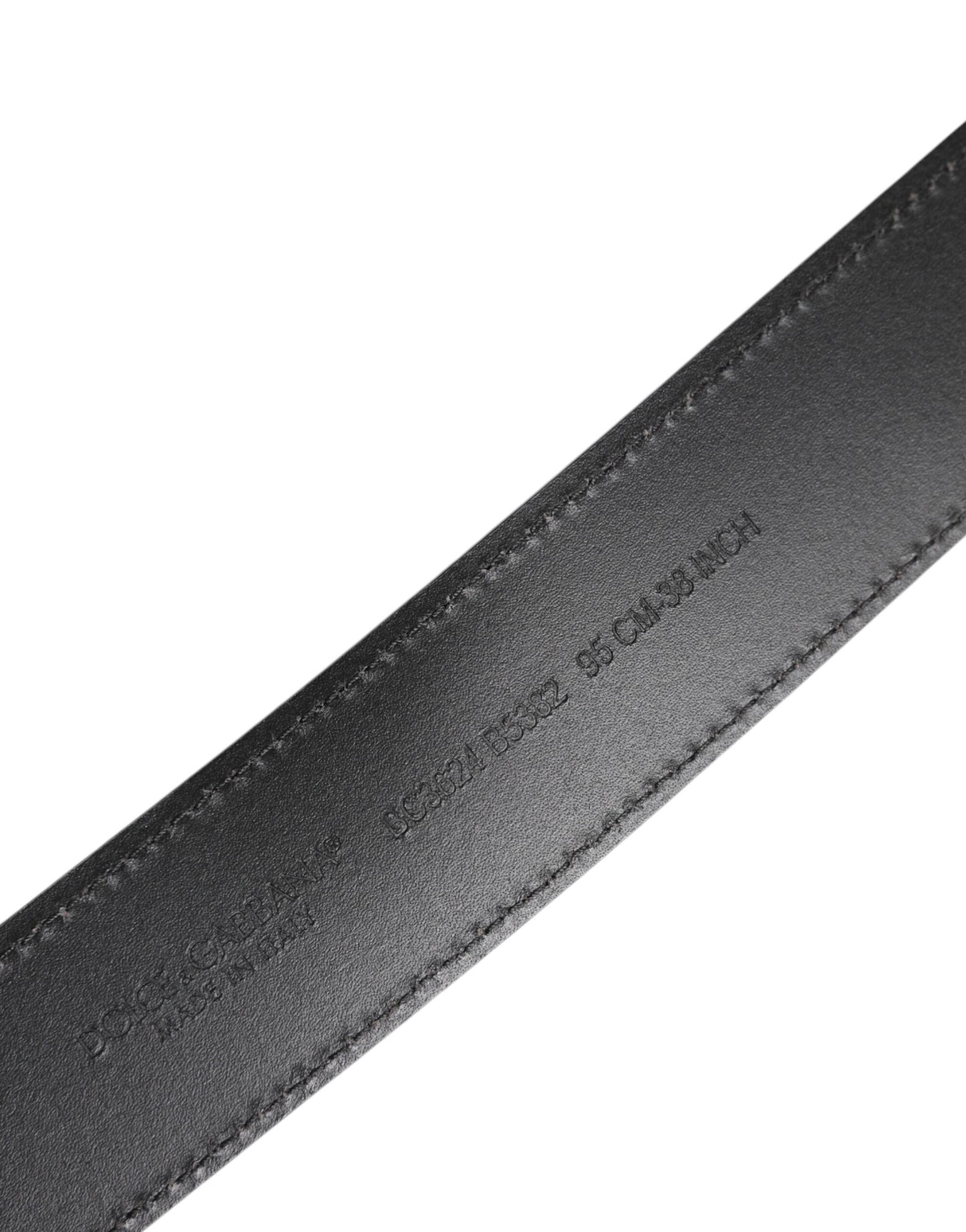 Dolce & Gabbana Black Classic Silver Metal Logo Buckle Belt