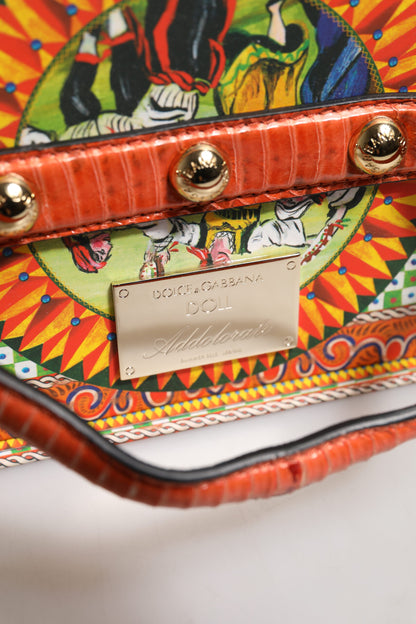 Dolce &amp; Gabbana Schwarzes Kleid Keramik Porzellan Mode Leder Sicily Dolls