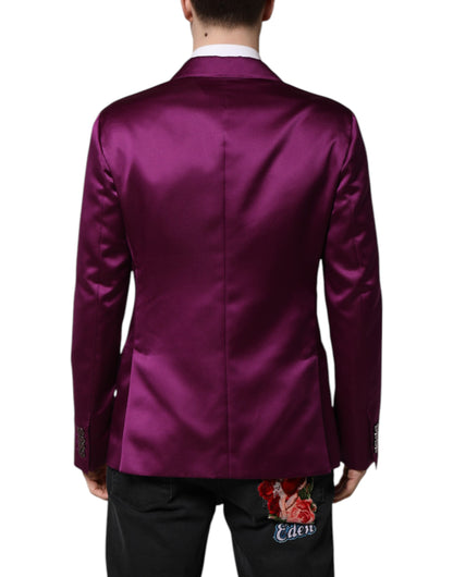 Dolce &amp; Gabbana Lila Zweireihiger Herren Anzug Mantel Blazer