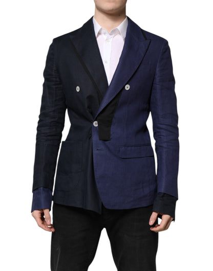 Dolce &amp; Gabbana – Zweireihiger Anzug-Blazer in Marineblau