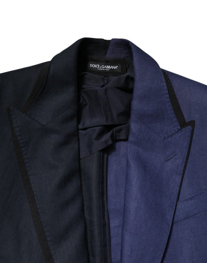 Dolce &amp; Gabbana – Zweireihiger Anzug-Blazer in Marineblau