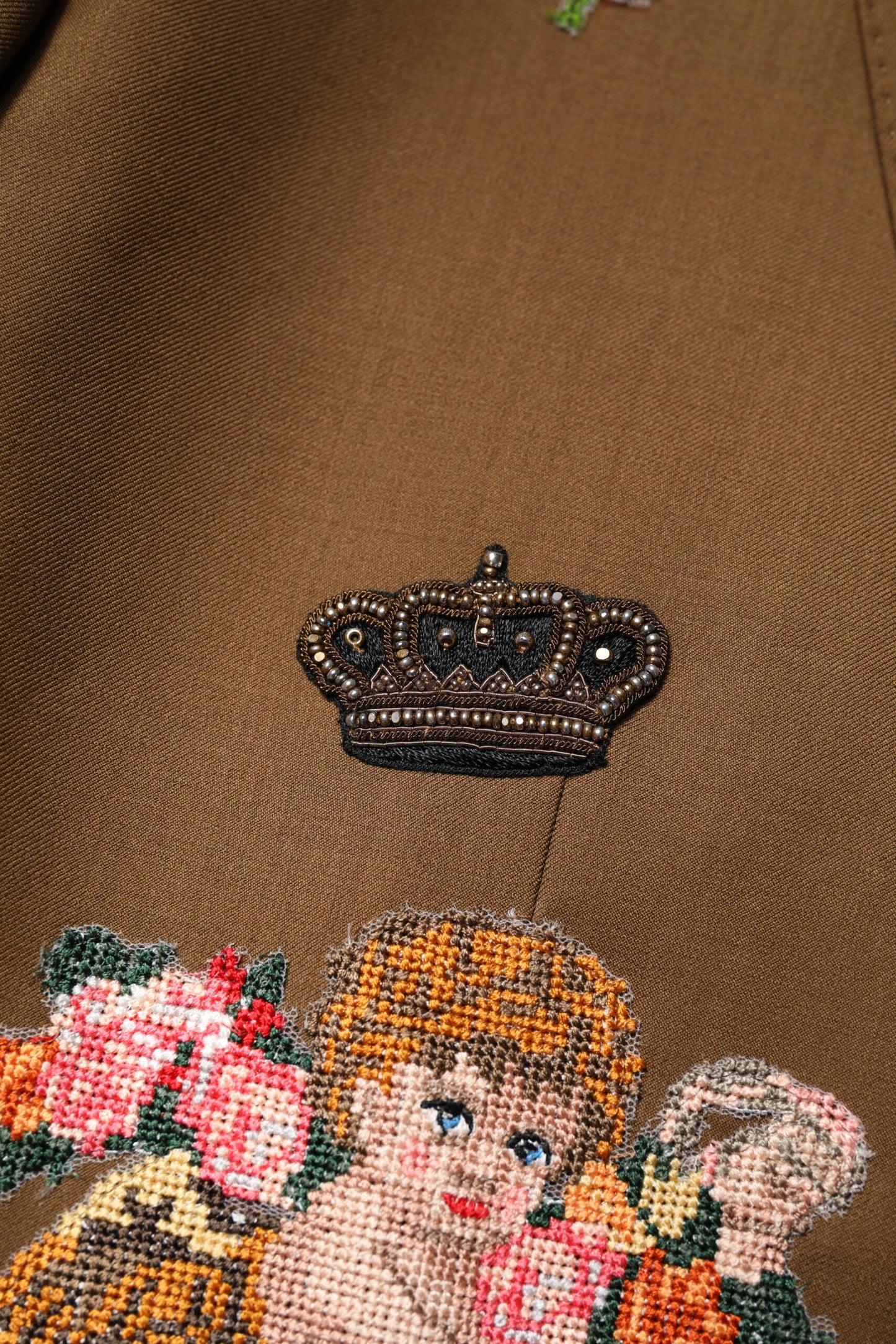 Dolce &amp; Gabbana Brauner MARTINI Einreihiger Mantelblazer