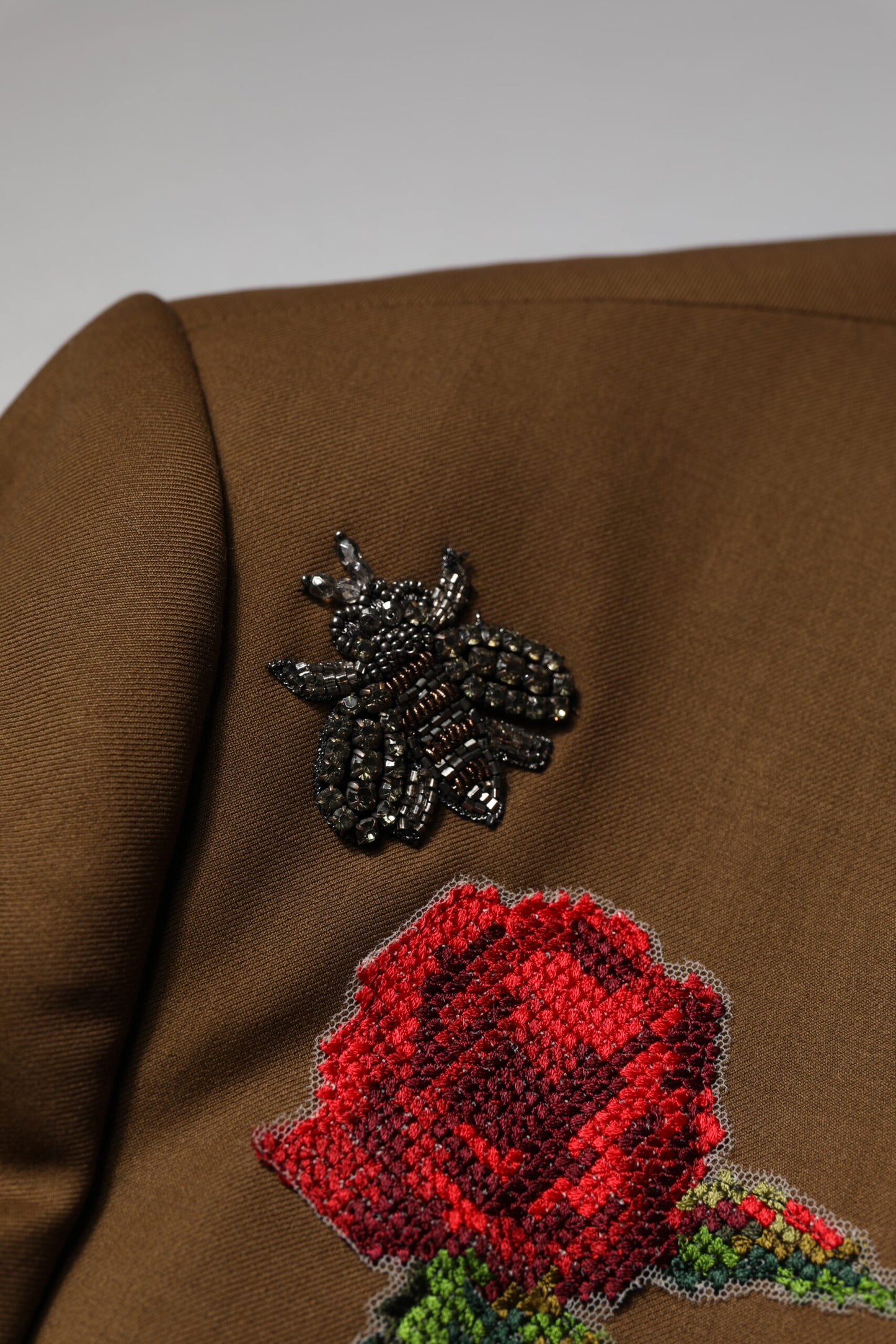 Dolce &amp; Gabbana Brauner MARTINI Einreihiger Mantelblazer