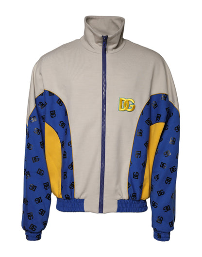 Dolce &amp; Gabbana – Mehrfarbige Bomberjacke aus Polyester mit durchgehendem Reißverschluss