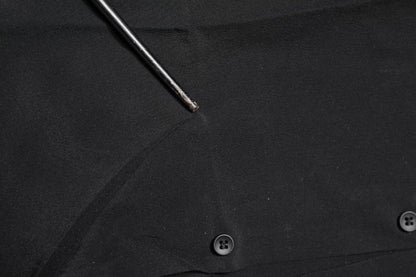 Dolce &amp; Gabbana Schwarzes Seidenhemd mit langen Ärmeln in GOLD