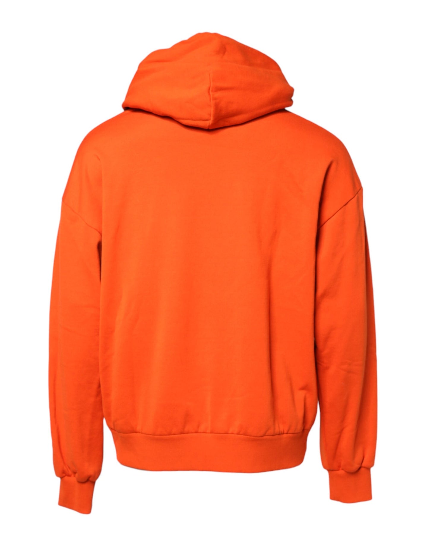 Dolce &amp; Gabbana Orange Baumwolle Kapuzenpullover Herren Sweatshirt Pullover